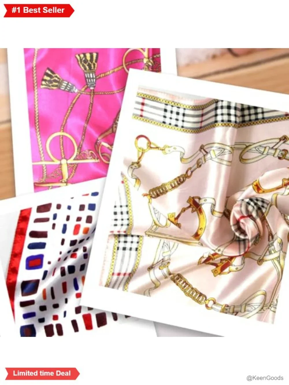 10 Pc Silky Square Scarf Set Neck Head Wrap Assorted Pattern 19.7